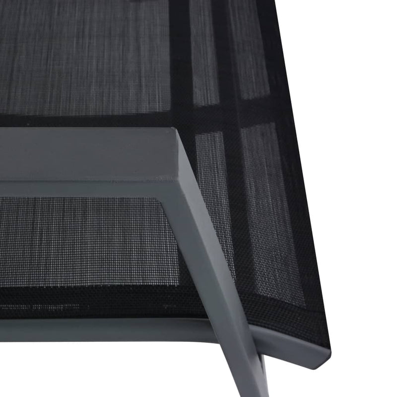vidaXL Garden Rocking Chairs 2 pcs Textilene Black