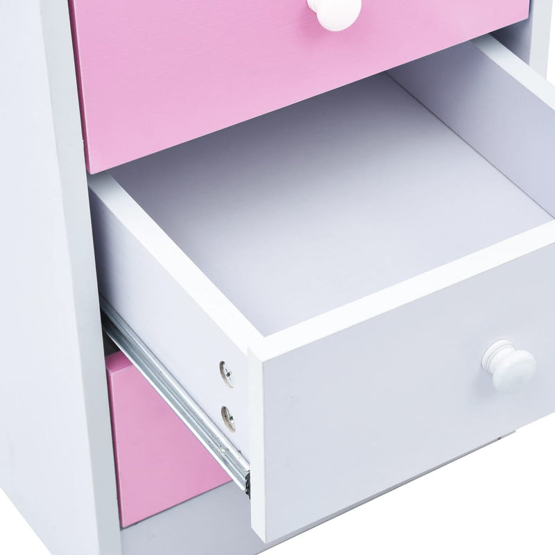 vidaXL Children Drawing Study Desk Tiltable Pink and White