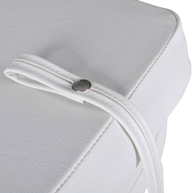 vidaXL Boat Seats 2 pcs Foldable Backrest With Blue-white Pillow 41x36x48 cm