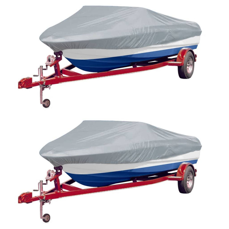 vidaXL Boat Covers 2 pcs Grey Length 427-488 cm Width 229 cm