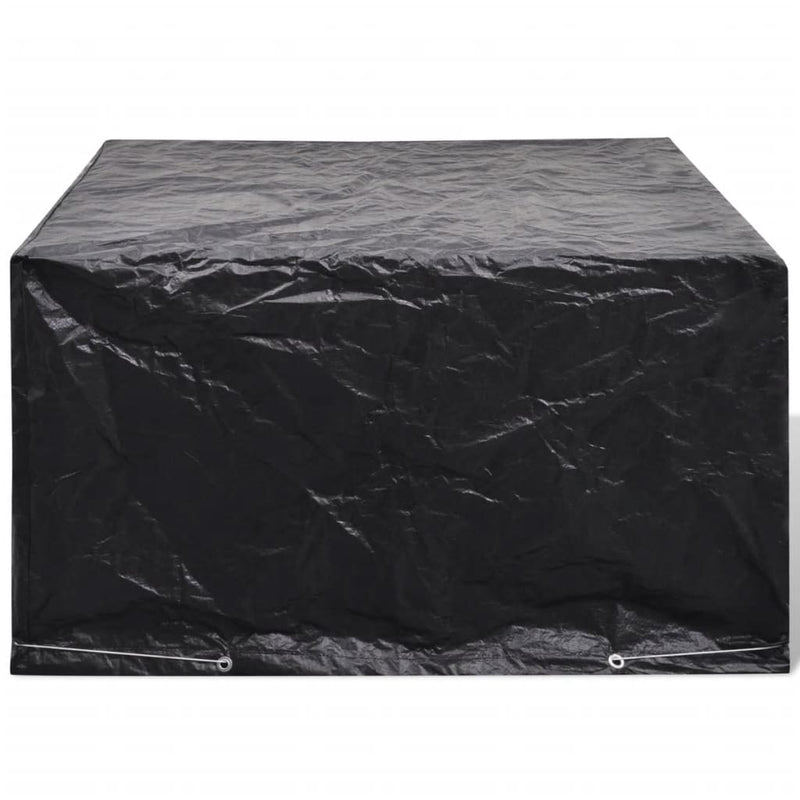 vidaXL Garden Furniture Covers 2 pcs 6 Person Poly Rattan Set 8 Eyelets 172x113cm