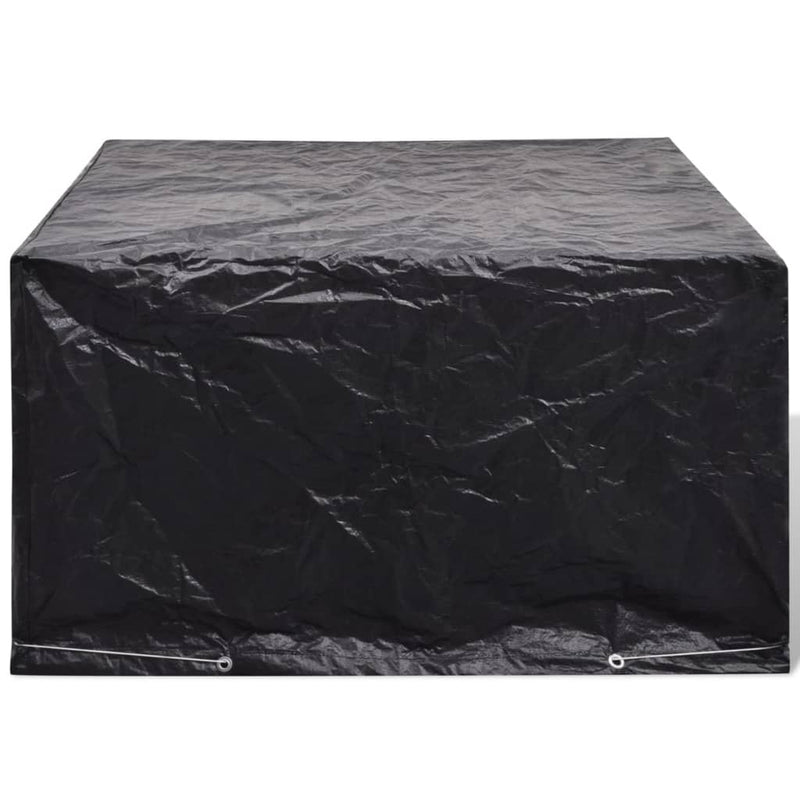 vidaXL Garden Furniture Covers 2 pcs 6 Person Poly Rattan Set 8 Eyelets 172x113cm