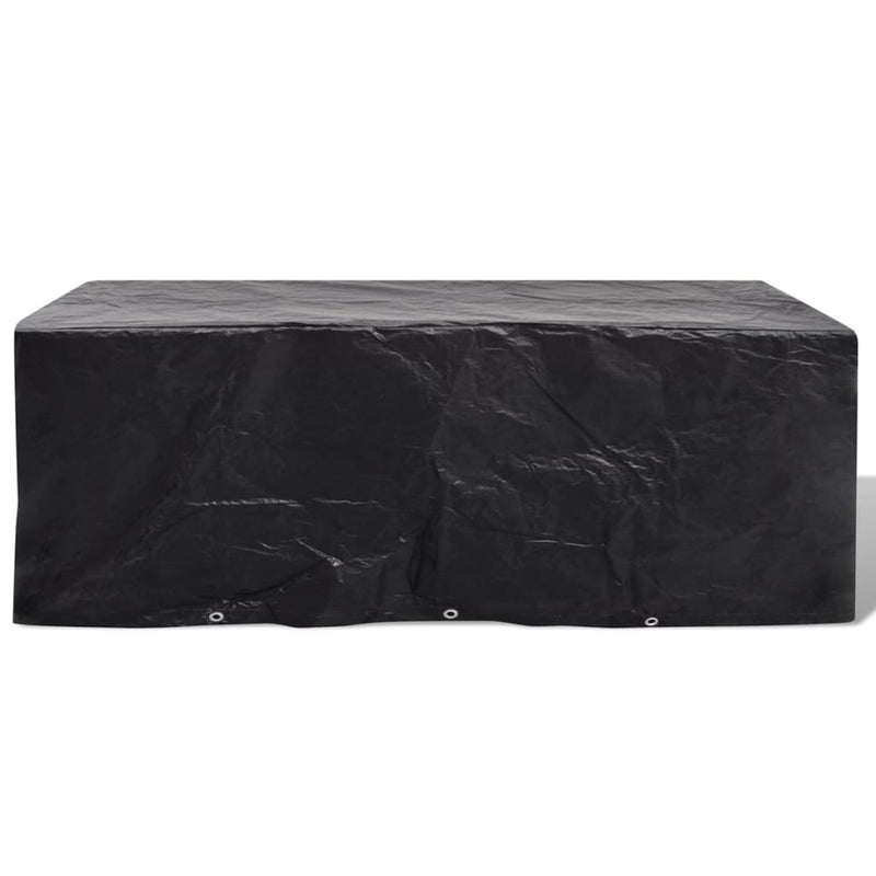 vidaXL Garden Furniture Covers 2 pcs 8 Person Poly Rattan Set 10 Eyelets 229x113 cm