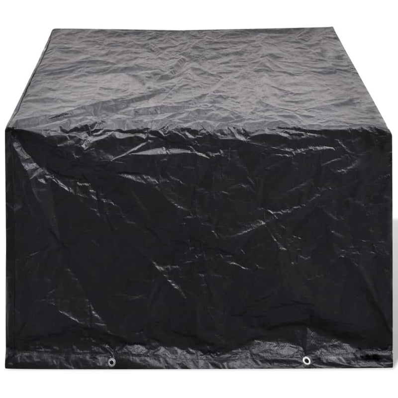 vidaXL Garden Furniture Covers 2 pcs 4 Person Poly Rattan Set 8 Eyelets 180x140 cm