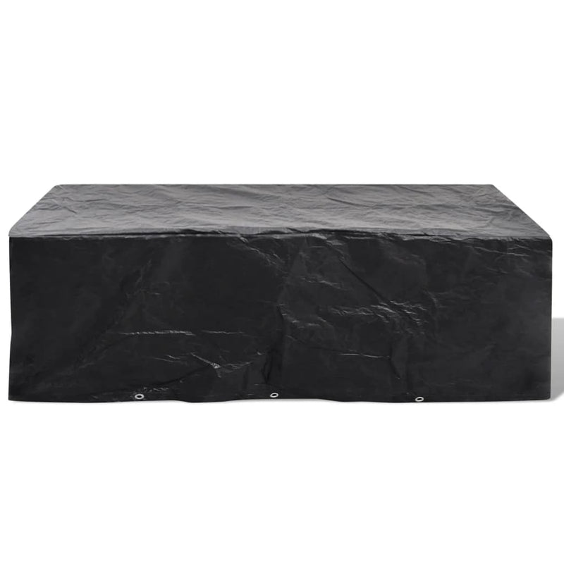 vidaXL Garden Furniture Covers 2 pcs 8 Person Poly Rattan Set 10 Eyelets 300x140 cm