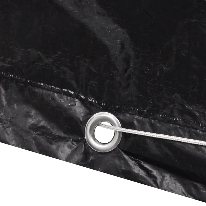vidaXL Garden Furniture Covers 2 pcs 8 Person Poly Rattan Set 10 Eyelets 300x140 cm