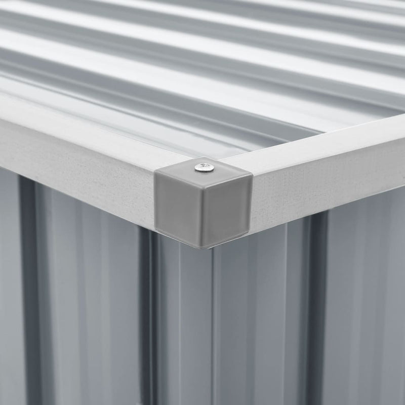 vidaXL Garden Storage Box Grey 129x67x65 cm
