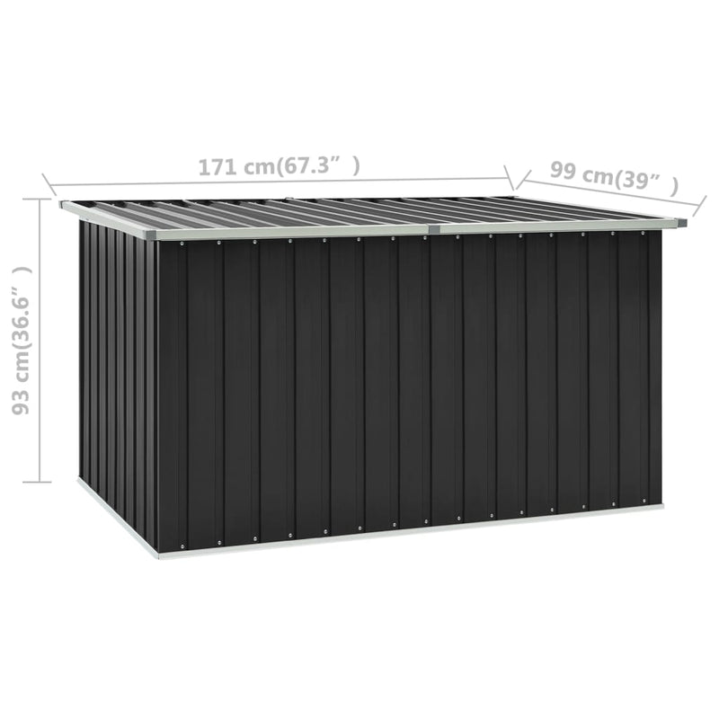 vidaXL Garden Storage Box Anthracite 171x99x93 cm