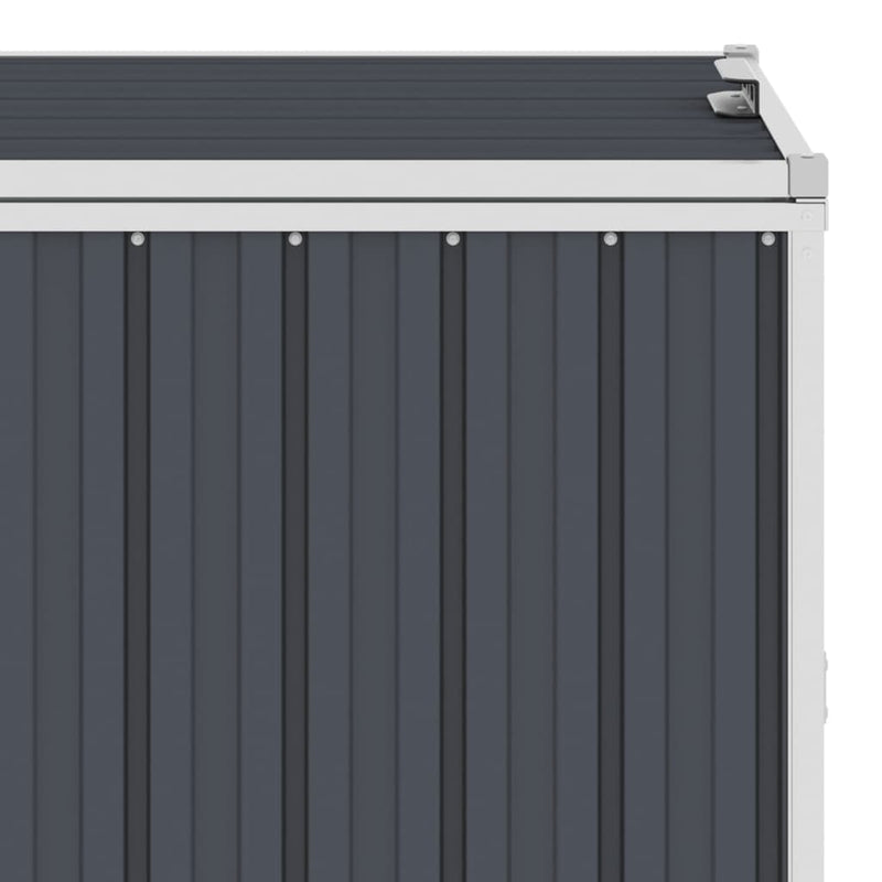 vidaXL Quadruple Garbage Bin Shed Anthracite 286x81x121 cm Steel