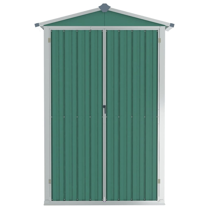 vidaXL Garden Shed Green 116x45x175 cm Galvanised Steel