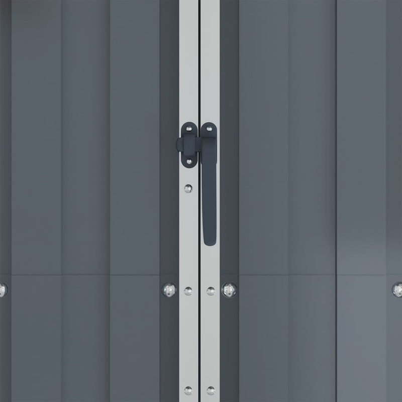 vidaXL Garden Shed Grey 116x45x175 cm Galvanised Steel