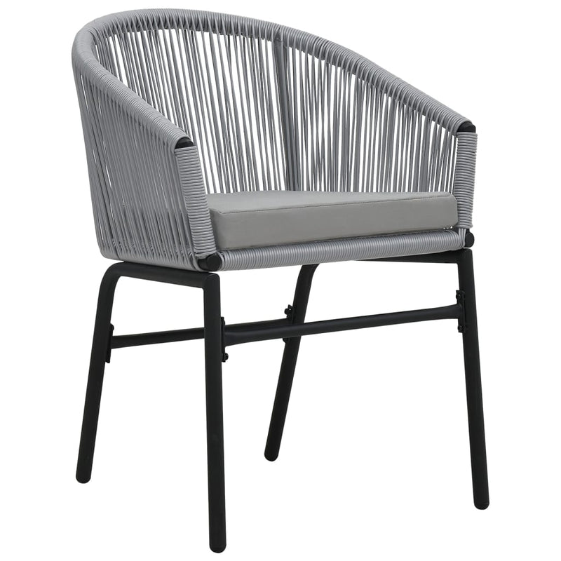 vidaXL Garden Chairs 2 pcs Anthracite PE Rattan