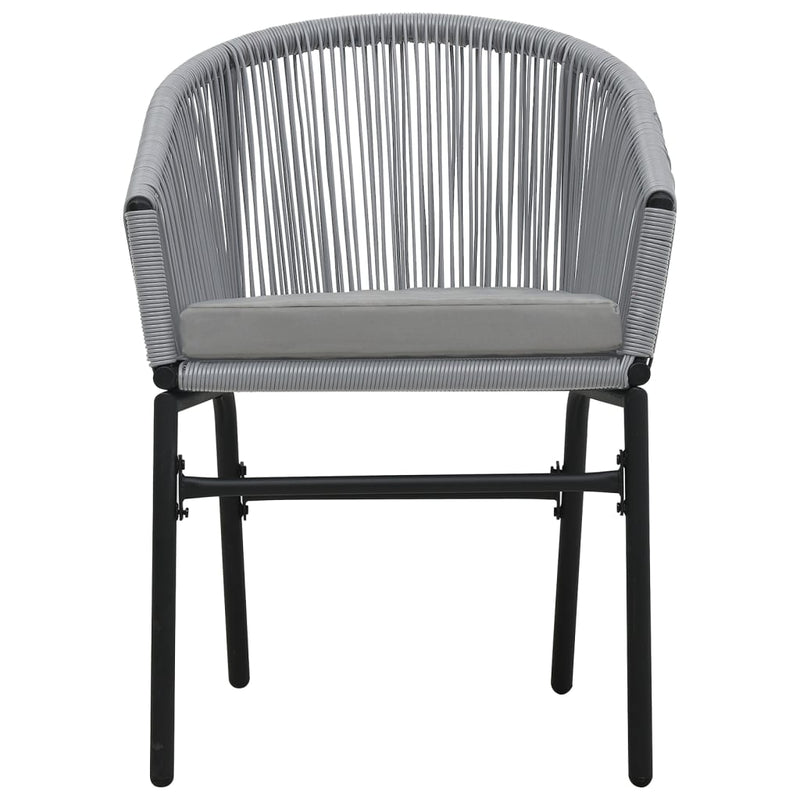 vidaXL Garden Chairs 2 pcs Anthracite PE Rattan
