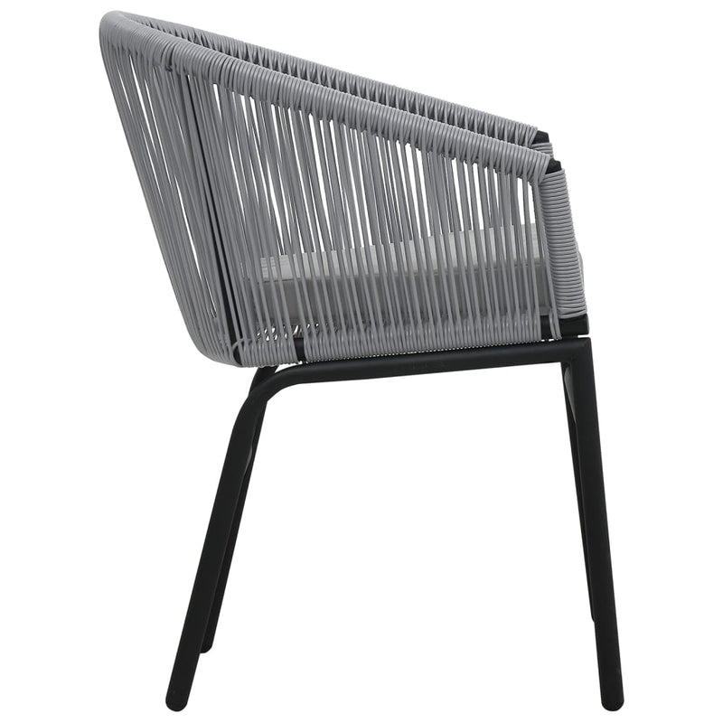 vidaXL Garden Chairs 2 pcs Anthracite PE Rattan