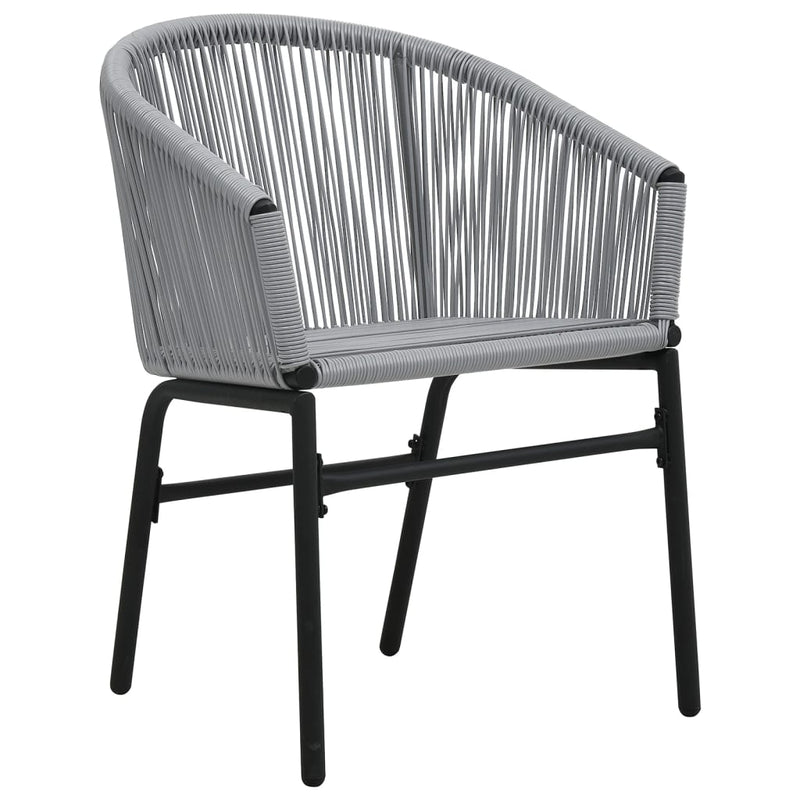 vidaXL Garden Chairs 2 pcs Anthracite PE Rattan