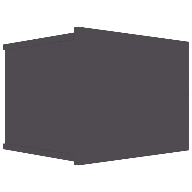 vidaXL Bedside Cabinet Grey 40x30x30 cm Engineered Wood