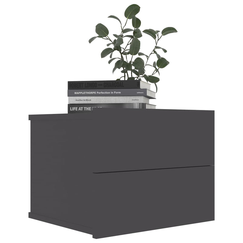 vidaXL Bedside Cabinets 2 pcs Grey 40x30x30 cm Engineered Wood
