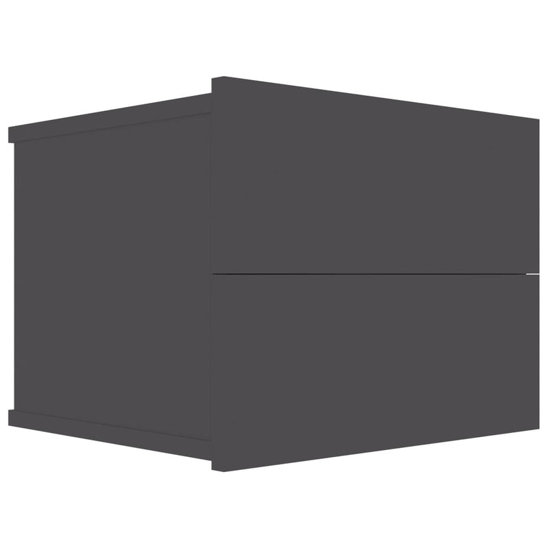 vidaXL Bedside Cabinets 2 pcs Grey 40x30x30 cm Engineered Wood