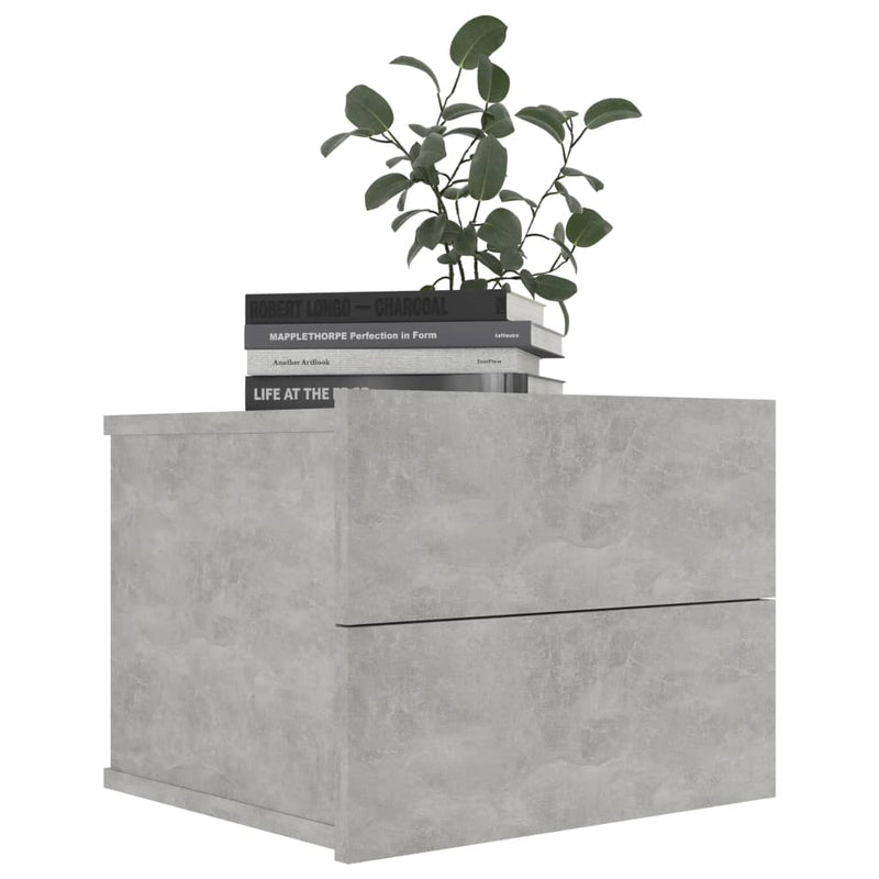 vidaXL Bedside Cabinet Concrete Grey 40x30x30 cm Engineered Wood
