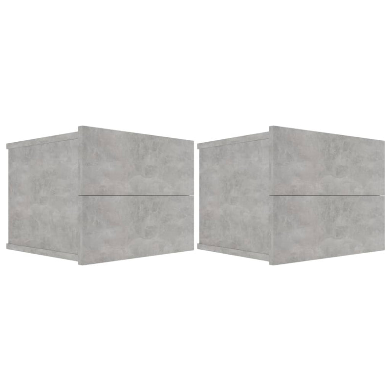 vidaXL Bedside Cabinets 2 pcs Concrete Grey 40x30x30 cm Engineered Wood