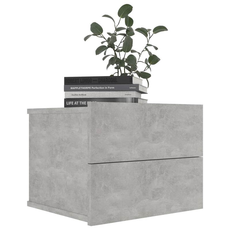 vidaXL Bedside Cabinets 2 pcs Concrete Grey 40x30x30 cm Engineered Wood
