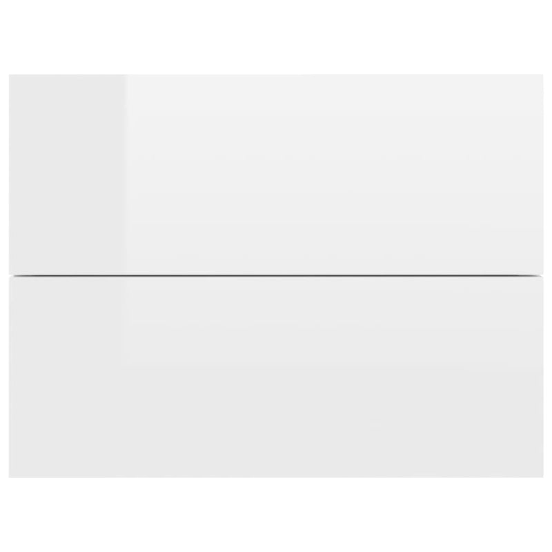 vidaXL Bedside Cabinets 2 pcs High Gloss White 40x30x30 cm Engineered Wood