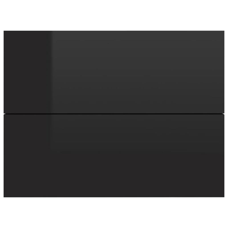 vidaXL Bedside Cabinets 2 pcs High Gloss Black 40x30x30 cm Engineered Wood