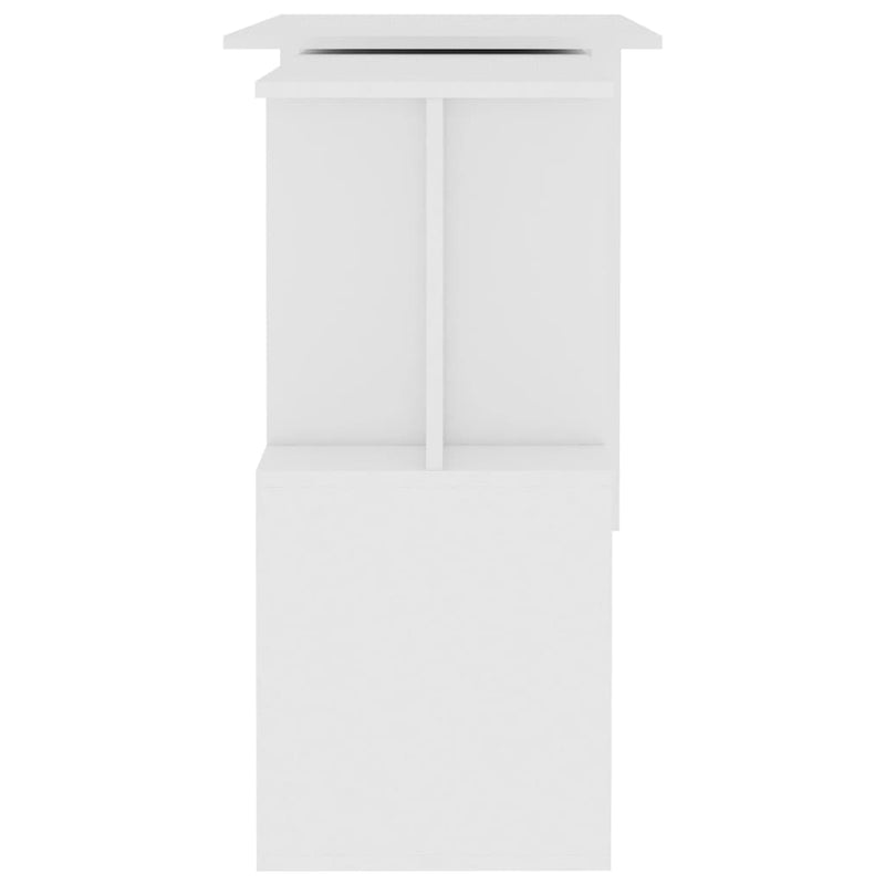 vidaXL Corner Desk White 200x50x76 cm Engineered Wood