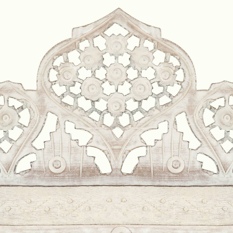 vidaXL Hand carved 3-Panel Room Divider White 120x165 cm Solid Mango Wood