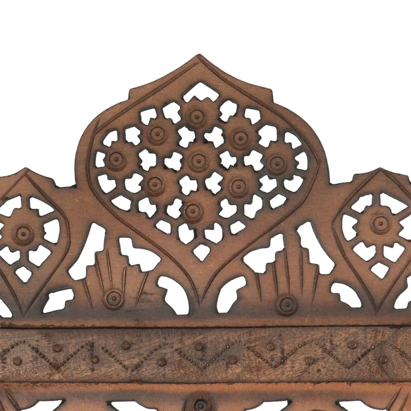 vidaXL Hand carved 4-Panel Room Divider Brown 160x165 cm Solid Mango Wood