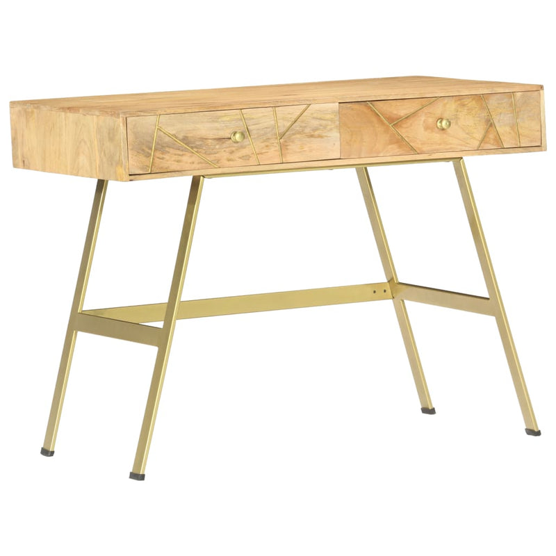 vidaXL Writing Desk with Drawers 100x55x75 cm Solid Mango Wood