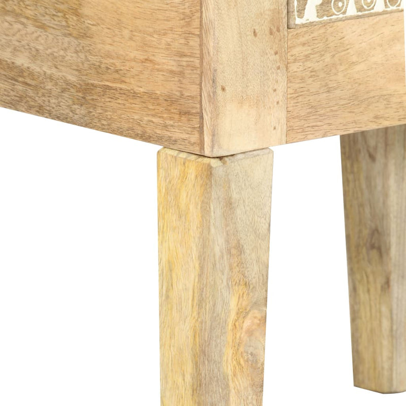 vidaXL Hand Painted Bedside Cabinet 40x30x60 cm Solid Mango Wood