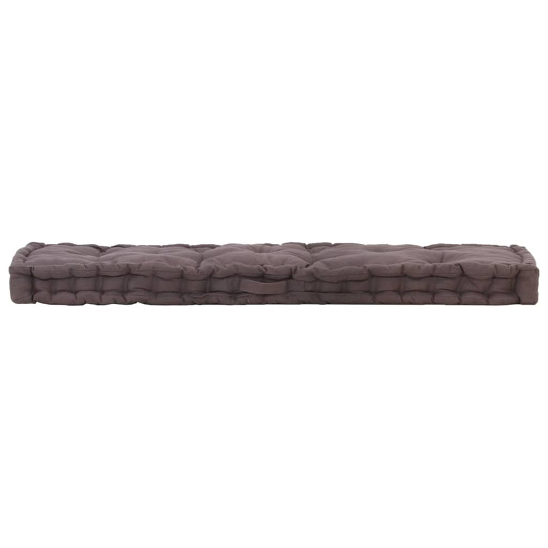 vidaXL Pallet Floor Cushion Cotton 120x40x7 cm Anthracite