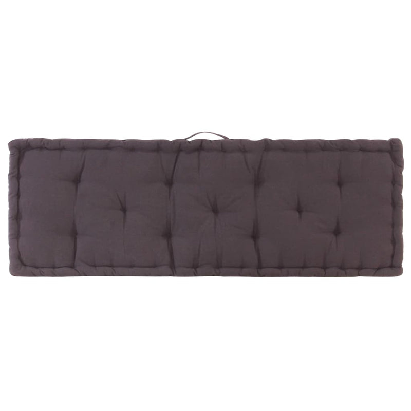 vidaXL Pallet Floor Cushion Cotton 120x40x7 cm Anthracite