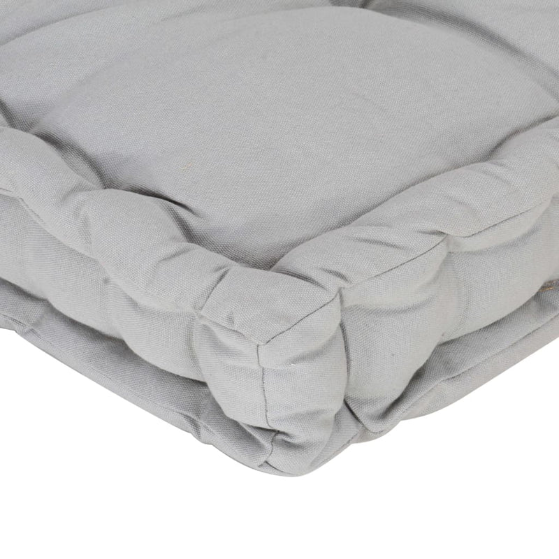 vidaXL Pallet Floor Cushion Cotton 120x80x10 cm Grey