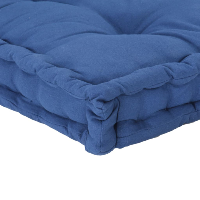 vidaXL Pallet Floor Cushion Cotton 120x80x10 cm Light Blue