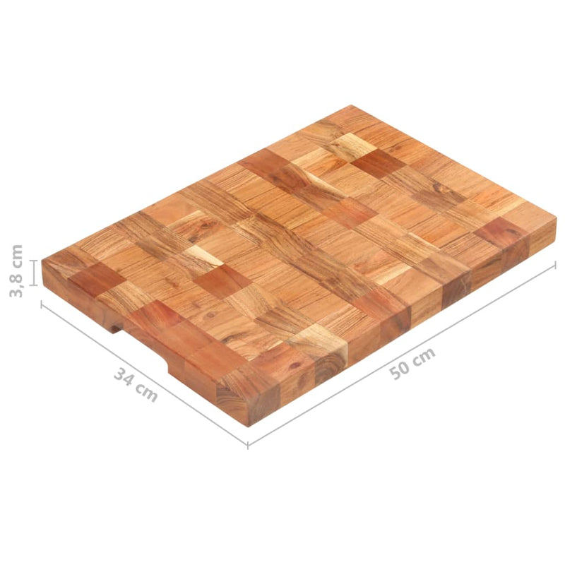 vidaXL Chopping Board 50x34x3.8 cm Solid Acacia Wood