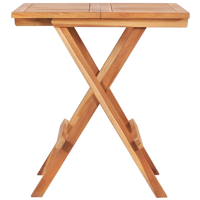 vidaXL 3 Piece Folding Bistro Set Solid Teak Wood