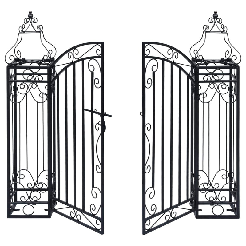 vidaXL Ornamental Garden Gate Wrought Iron 122x20.5x100 cm