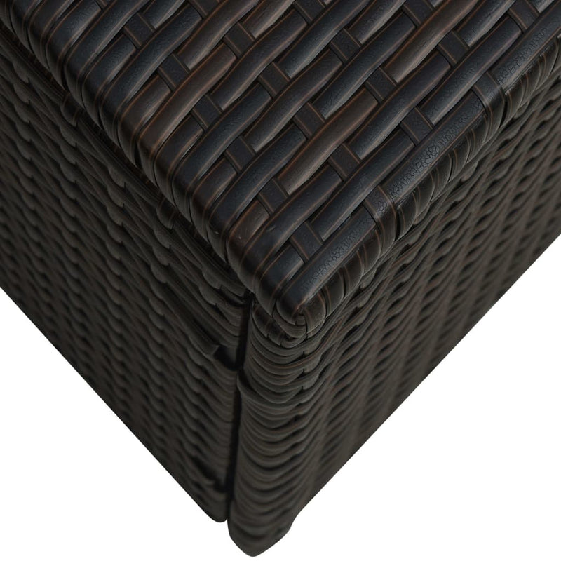vidaXL 5 Piece Garden Lounge Set with Cushions Poly Rattan Brown