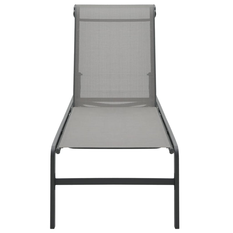 vidaXL Sun Loungers 2 pcs with Table Textilene and Steel
