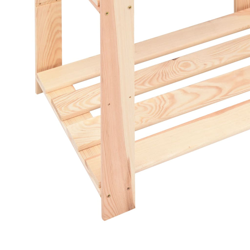 vidaXL 3-Tier Storage Racks 2 pcs 60x38x90 cm Solid Wood Pine 150 kg
