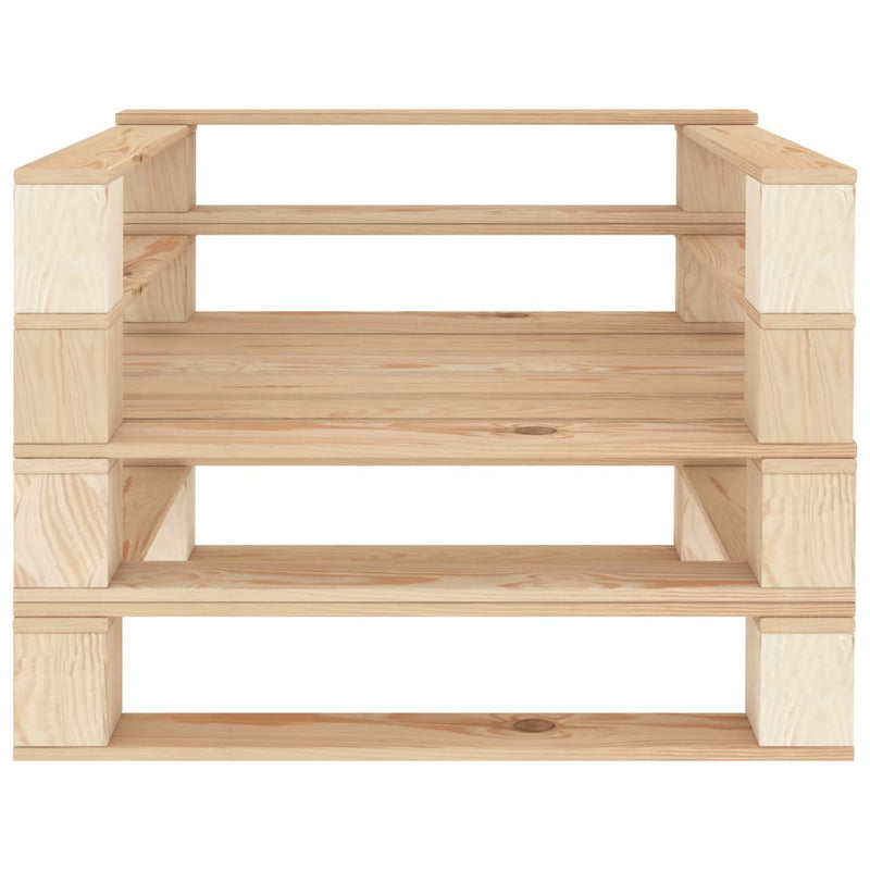 vidaXL Garden Pallet Armchair Wood