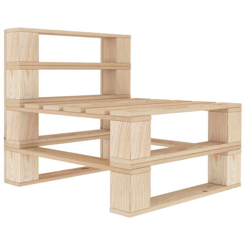 vidaXL Garden Pallet Middle Sofa Wood