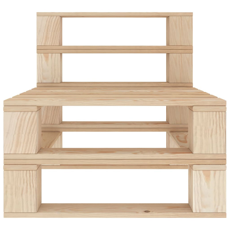 vidaXL Garden Pallet Middle Sofa Wood