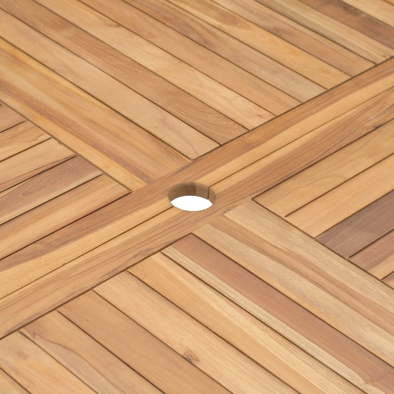 vidaXL Folding Garden Table Diameter 120 cm Solid Teak Wood