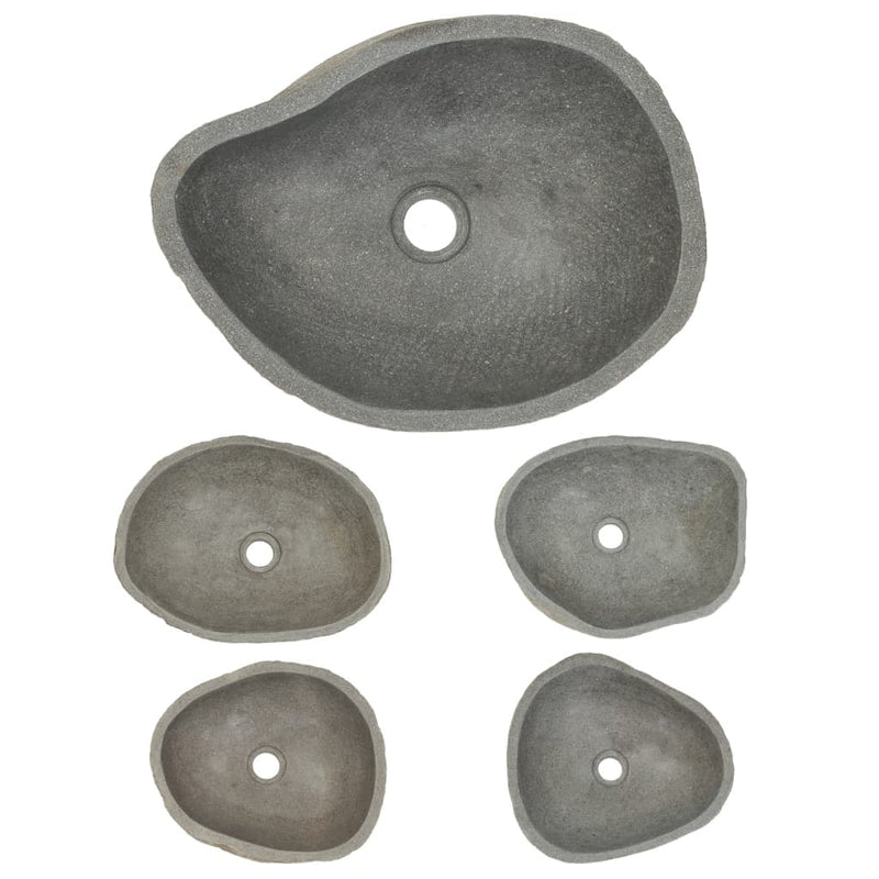 vidaXL Basin River Stone Oval (36-46)x(29-36) cm
