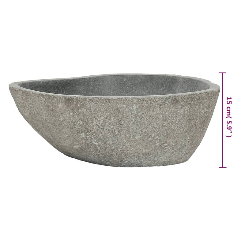 vidaXL Basin River Stone Oval (36-46)x(29-36) cm