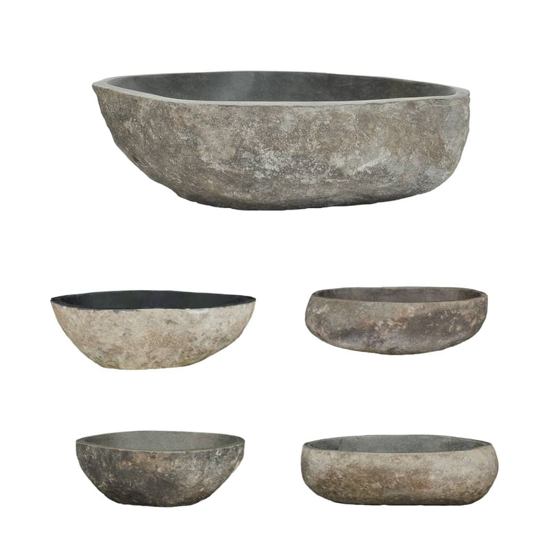 vidaXL Basin River Stone Oval (45-53)x(34-41) cm