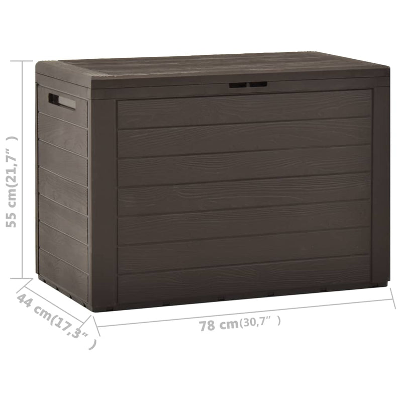 vidaXL Garden Storage Box Brown 78x44x55 cm